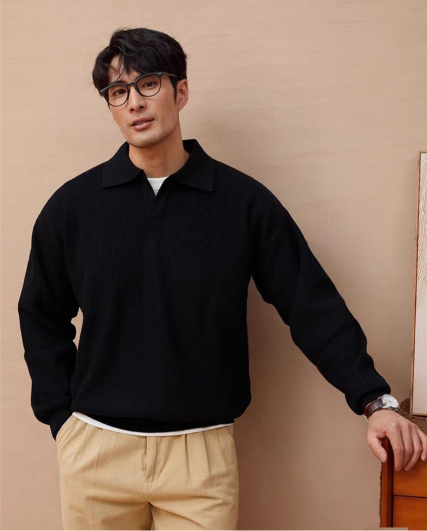 Luxe Kragenpullover