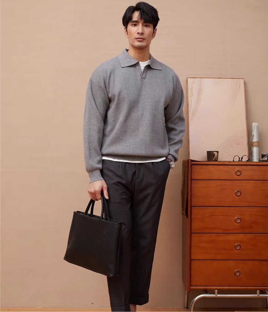 Luxe Kragenpullover